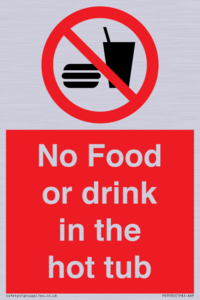 No Food or drink in the hot tub